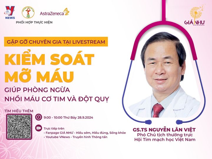 [TỌA ĐÀM GIÁ NHƯ SỐ 01] KIỂM SOÁT MỠ MÁU GIÚP PHÒNG NGỪA NHỒI MÁU CƠ TIM VÀ ĐỘT QUỴ